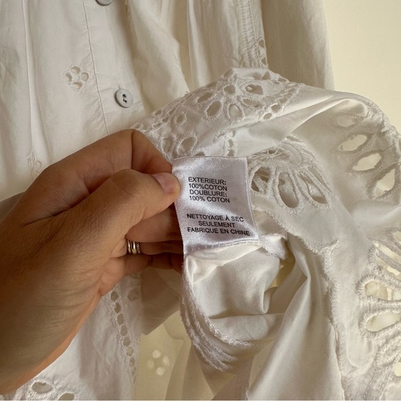 Sea New York White Eyelet Midi Dress Size 2 - Picture 8 of 12